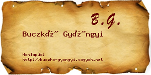 Buczkó Gyöngyi névjegykártya