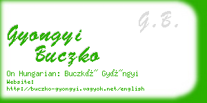 gyongyi buczko business card